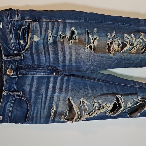American Eagle Super Stretch Size 6 Distressed Style Jeggings - Picture 1 of 8